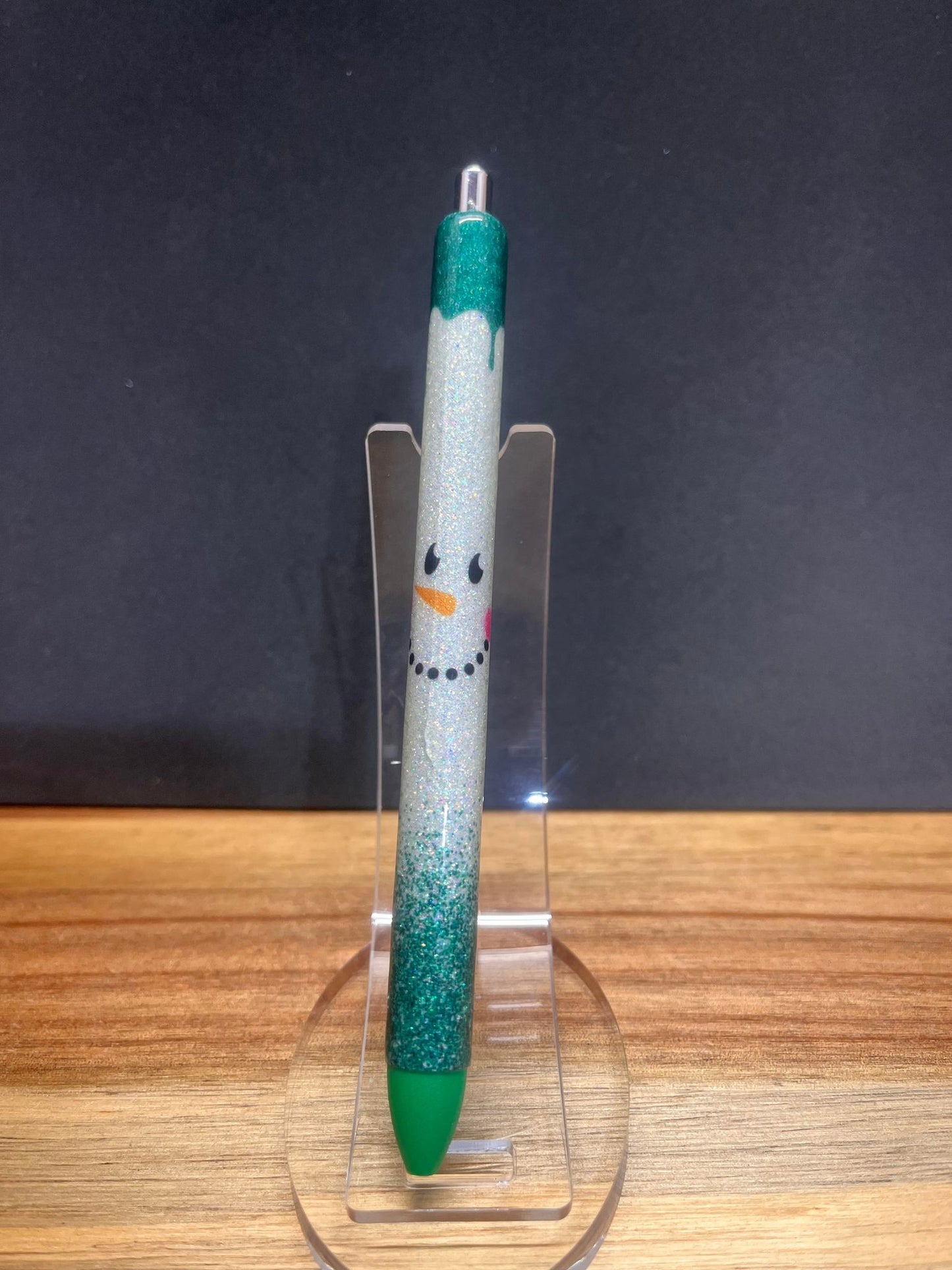 Pen - Green Snowman